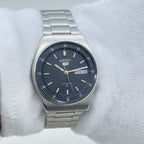 Seiko 5 Automatic Men's Watch Black Railway Time Dial 36mm Day-Date Japan