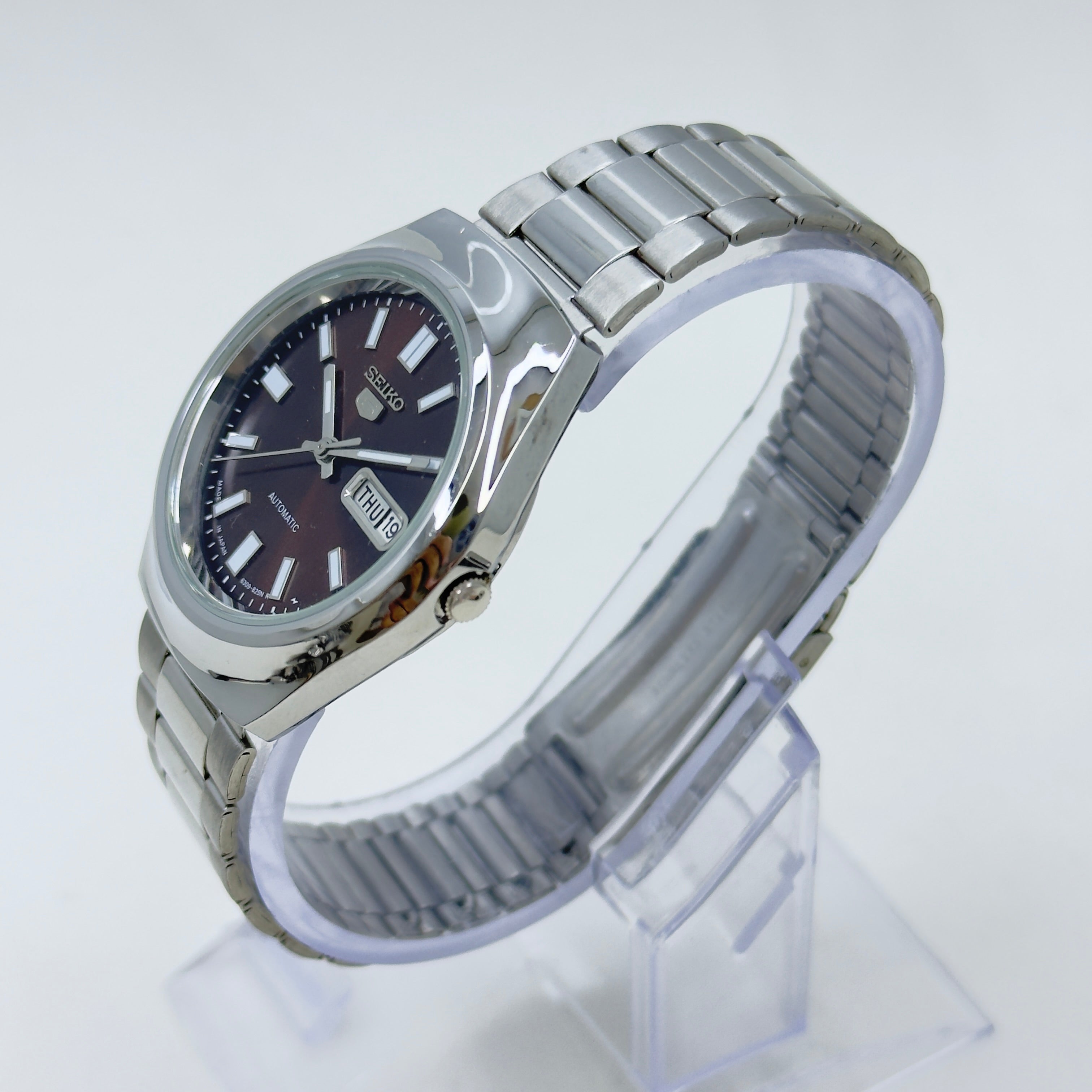 Seiko 5 - Custom Vintage Style Automatic Mens Watch 6309  Brown Sunburst Dial