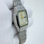 Vintage Seiko 5 Square Automatic Wristwatch – Silver & Gold Accents