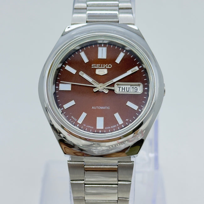 Seiko 5 - Custom Vintage Style Automatic Mens Watch 6309  Brown Sunburst Dial Main Image
