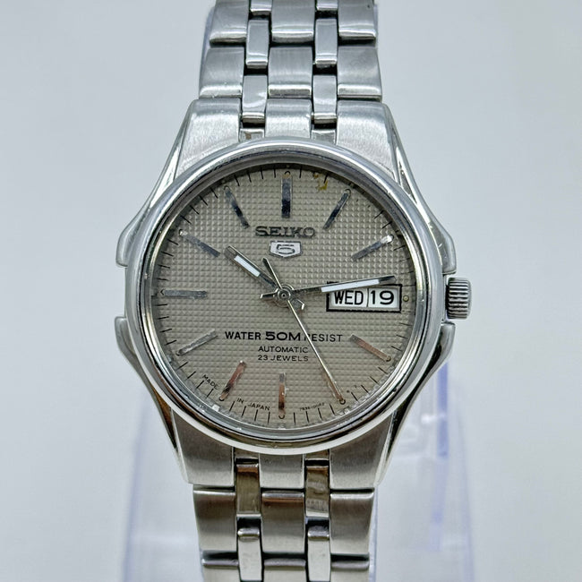 Vintage Seiko 5 Automatic 7S36-00A0 23J Grey Dial Men's Watch Main Image