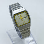 Vintage Seiko 5 Square Automatic Wristwatch – Silver & Gold Accents
