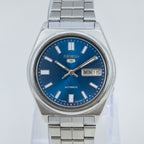 Vintage Seiko 5 Automatic Blue Dial Day-Date Japan Made