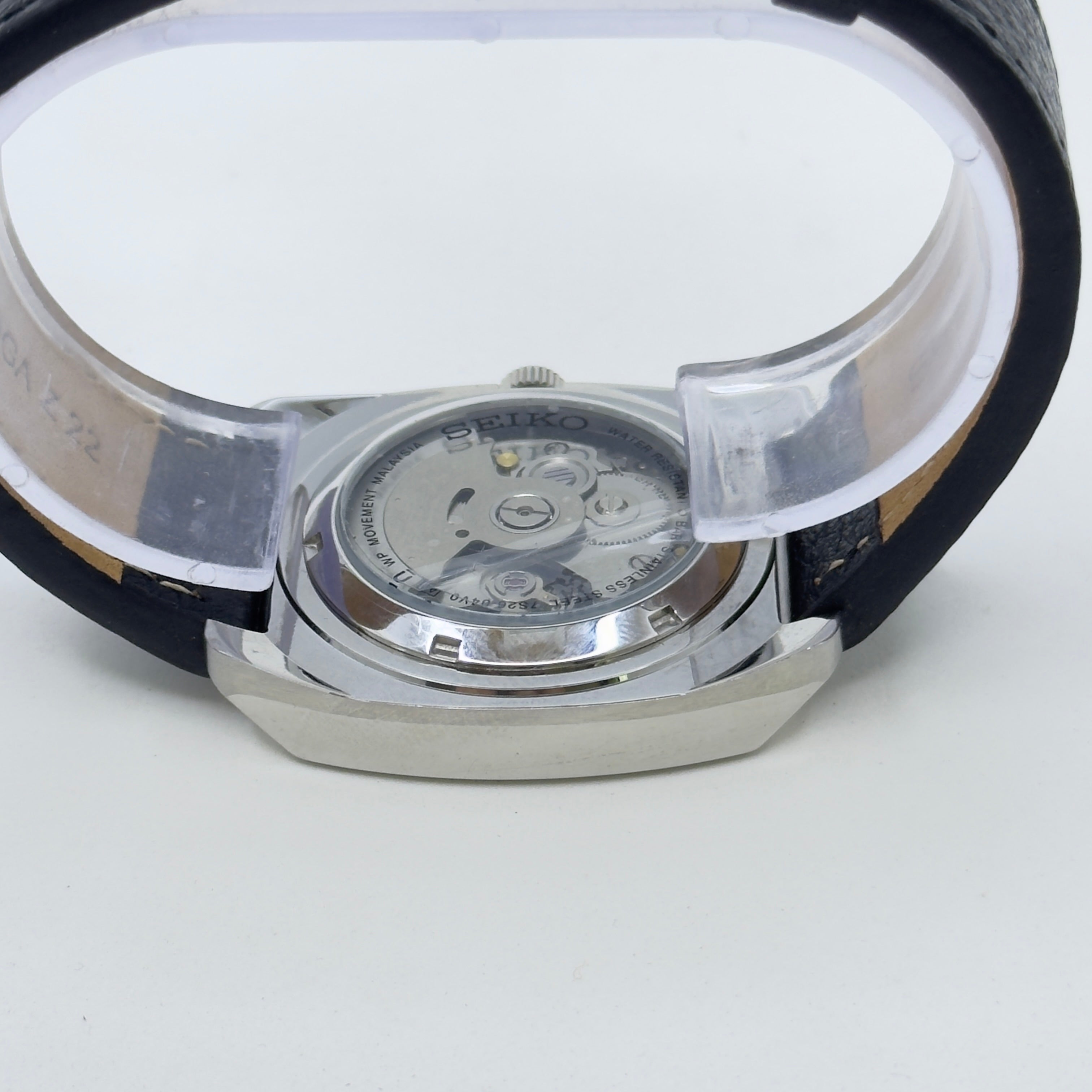 Vintage Style Watch - Seiko Automatic 21 Jewels Blue Dial Day Date Mod