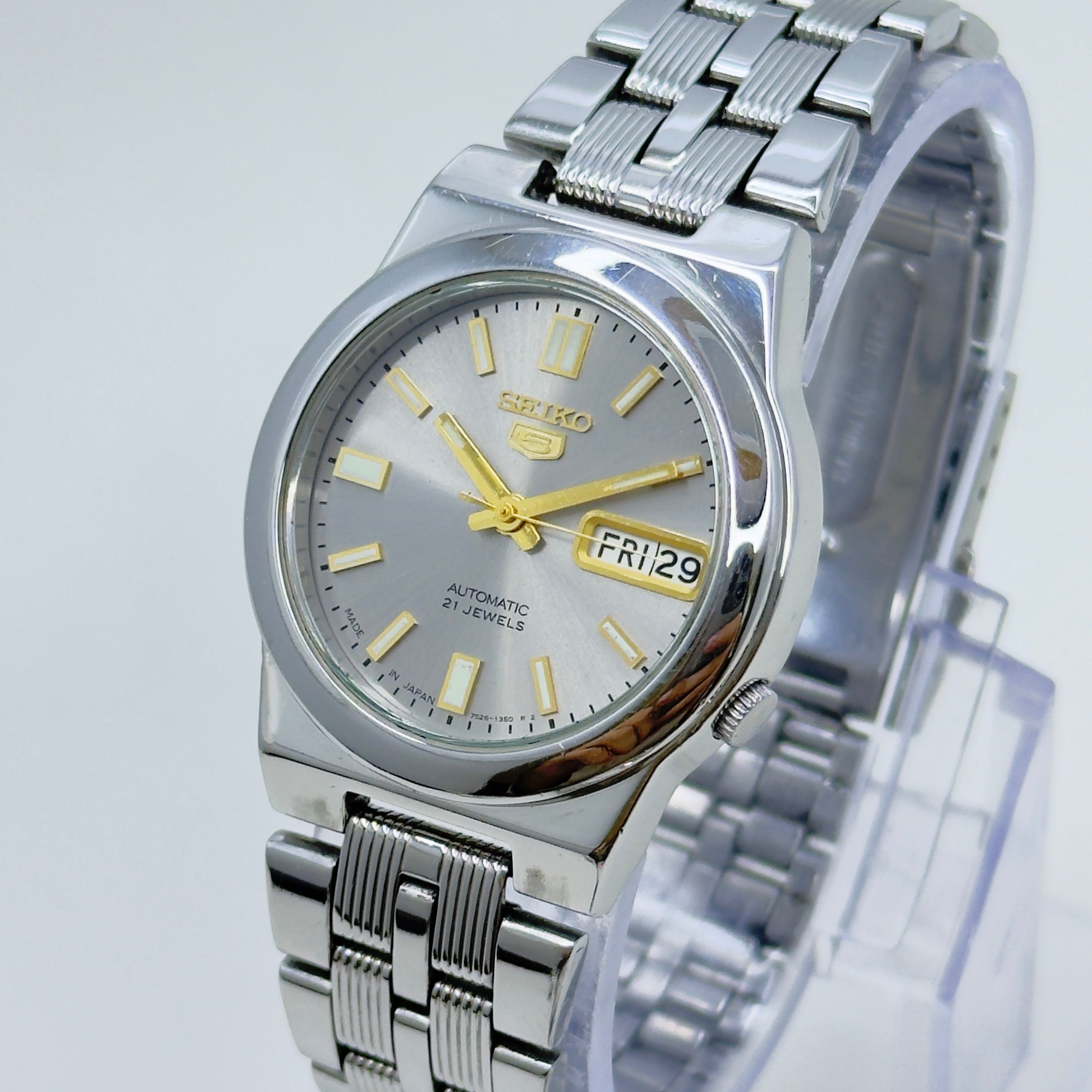 Seiko 5 - 7S26-01R0 Automatic Men's Watch Day Date Stainless Steel Japan Made