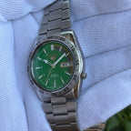 Seiko 5 -  Automatic Watch 21 Jewels  Green Dial Vintage Style Mod