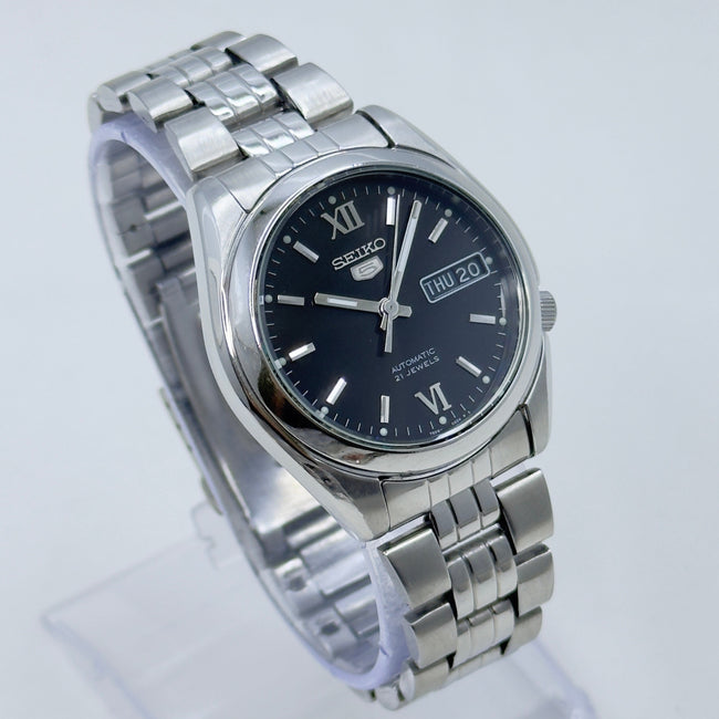 Seiko 5 - 7S26-01V0 Automatic Men's Watch Day Date Stainless Steel Japan Made Main Image