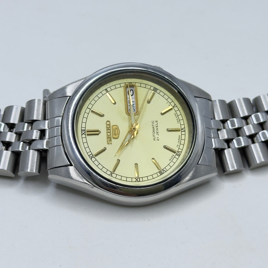 Seiko 5 - 7S26-00X0 Automatic Men's Watch Day Date Stainless Steel Japan Made