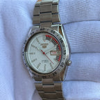 Seiko 5 -  Automatic Watch 21-J White Dial Vintage Style Mod