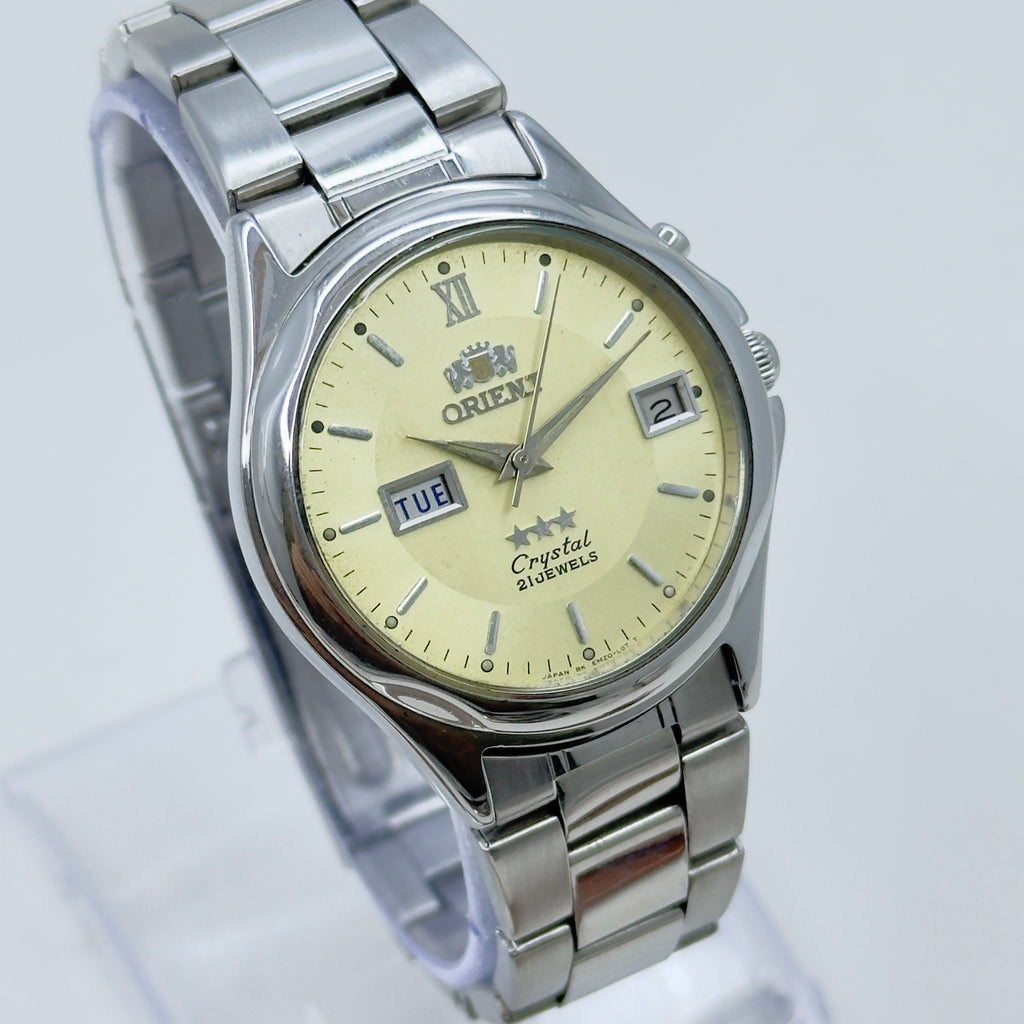 Vintage Watch Orient 3 Star Crystal Automatic Men's Wristwatch Japan