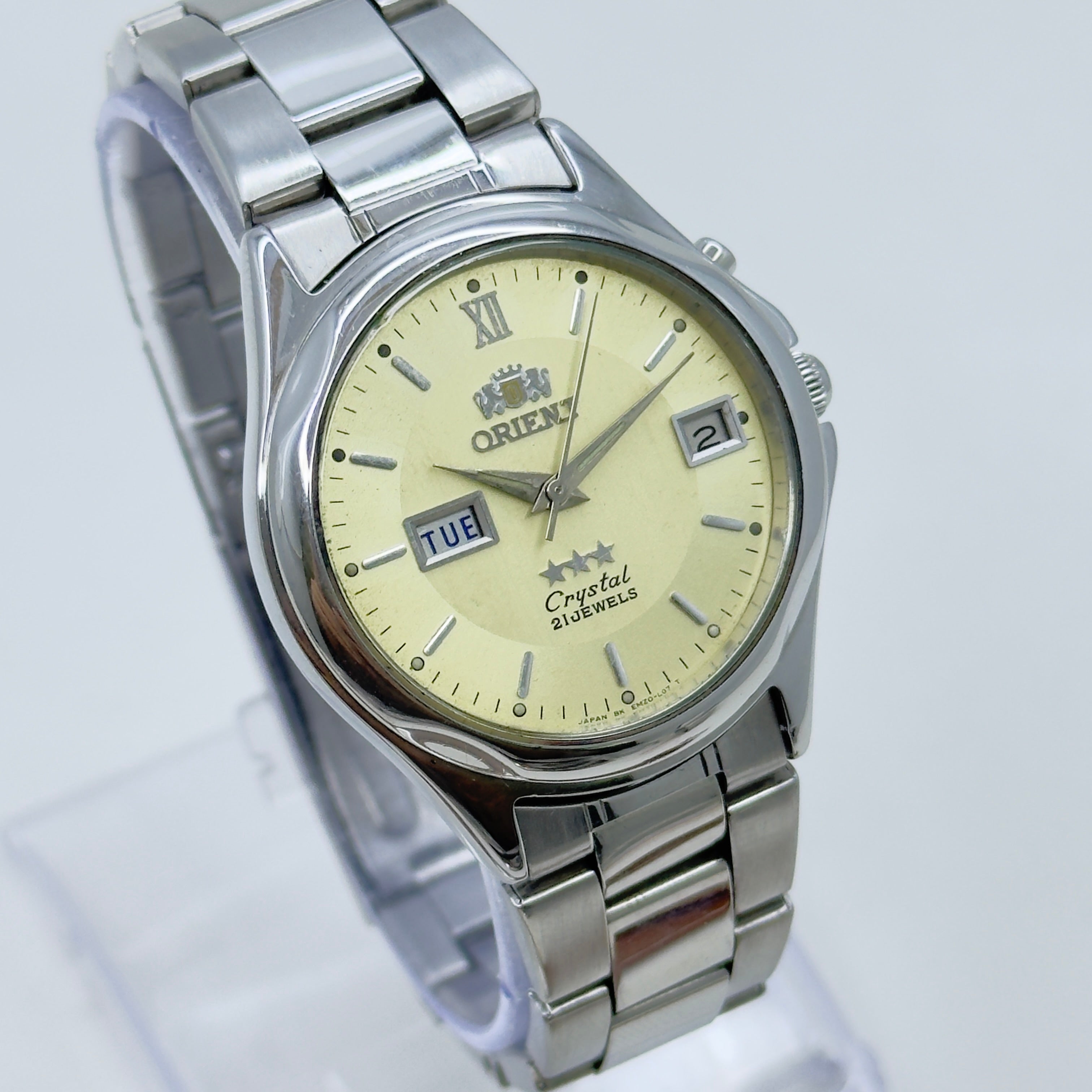 Vintage Watch Orient 3 Star Crystal Automatic Men's Wristwatch Japan