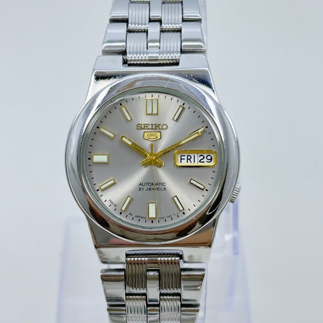 Seiko 5 - 7S26-01R0 Automatic Men's Watch Day Date Stainless Steel Japan Made Main Image