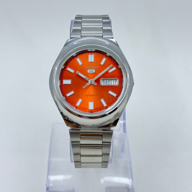 Seiko 5 - Custom Vintage Style Automatic Mens Watch 6309 Orange Dial Main Image