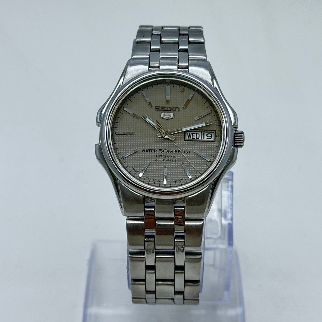 Vintage Seiko 5 Automatic 7S36-00A0 23J Grey Dial Men's Watch