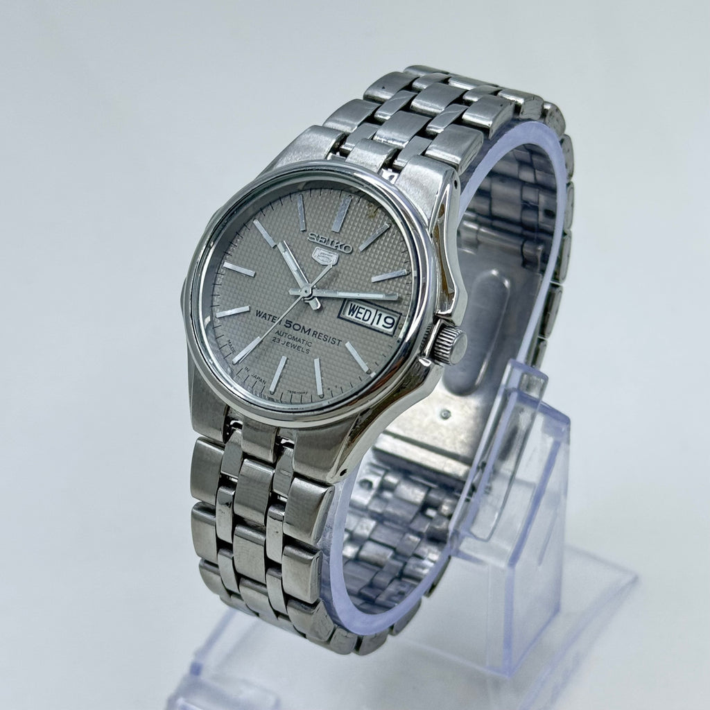 Vintage Seiko 5 Automatic 7S36-00A0 23J Grey Dial Men's Watch
