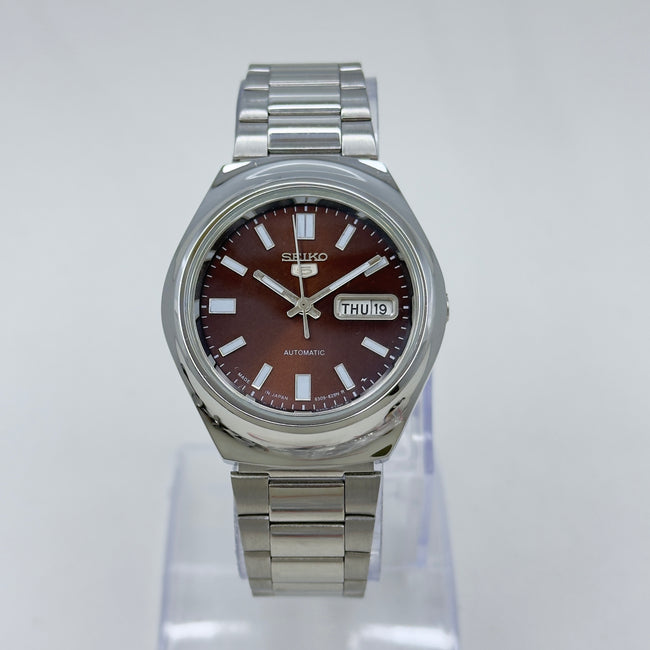 Seiko 5 - Custom Vintage Style Automatic Mens Watch 6309  Brown Sunburst Dial Main Image