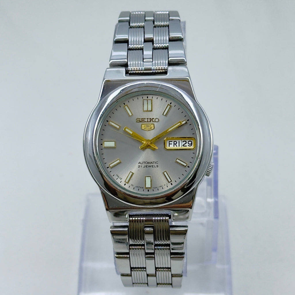 Seiko 5 - 7S26-01R0 Automatic Men's Watch Day Date Stainless Steel Japan Made