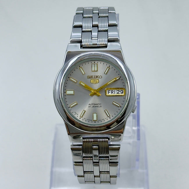 Seiko 5 - 7S26-01R0 Automatic Men's Watch Day Date Stainless Steel Japan Made Main Image