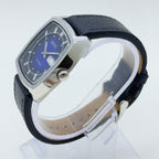Vintage Style Watch - Seiko Automatic 21 Jewels Blue Dial Day Date Mod