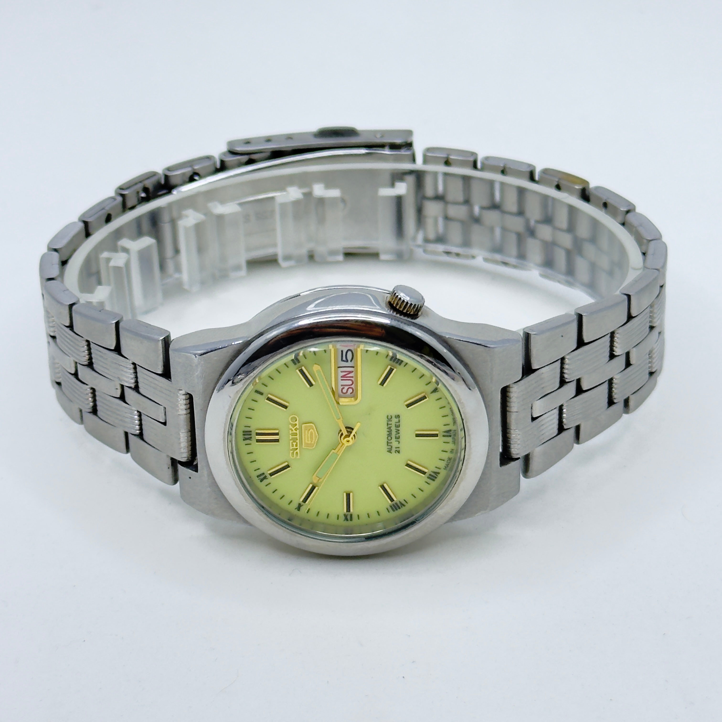 Vintage Seiko 5 - Automatic Watch Day/Date Stainless Steel Japan Made