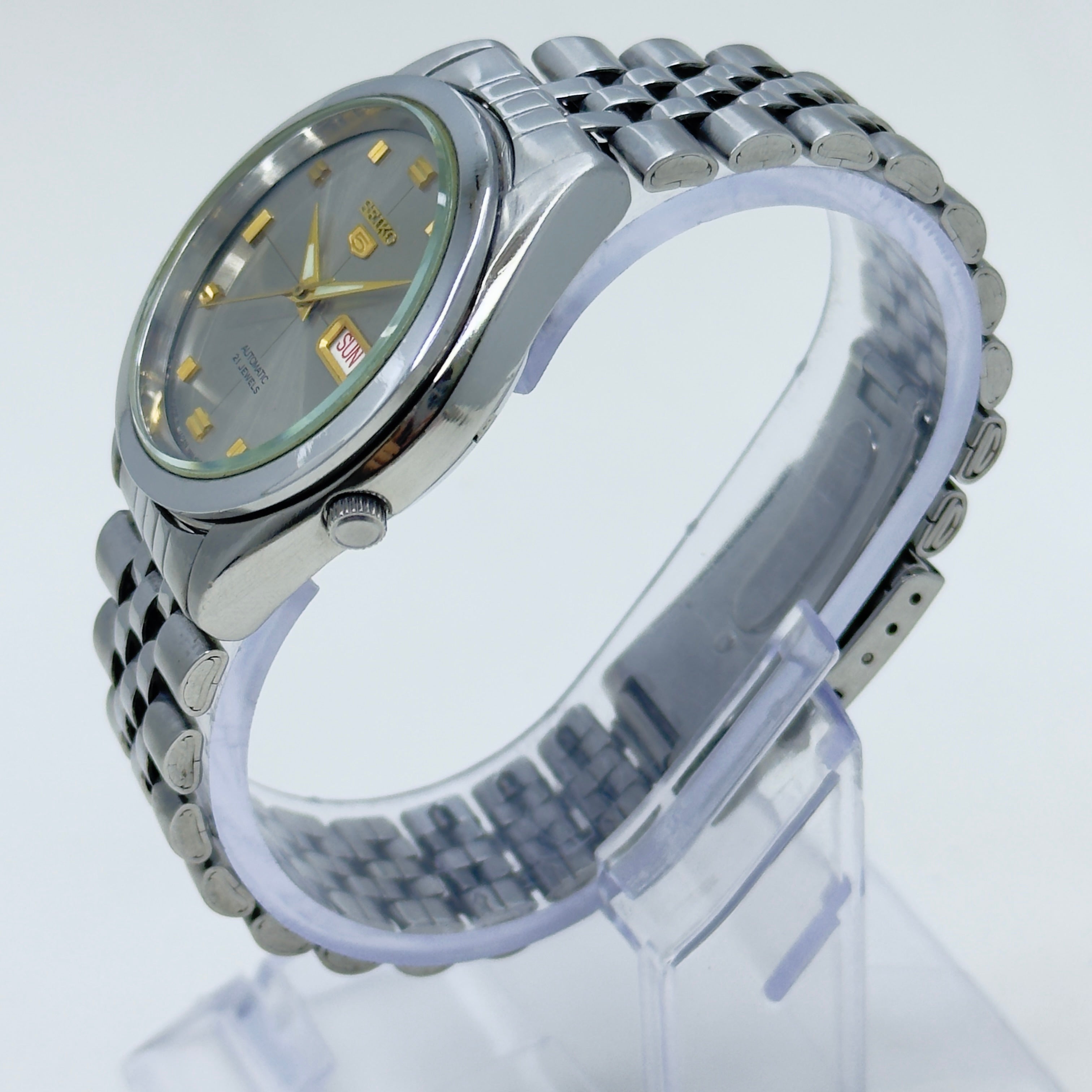 Seiko 5 - 7S26-00X0 Automatic Men's Watch Day Date Stainless Steel Japan Made