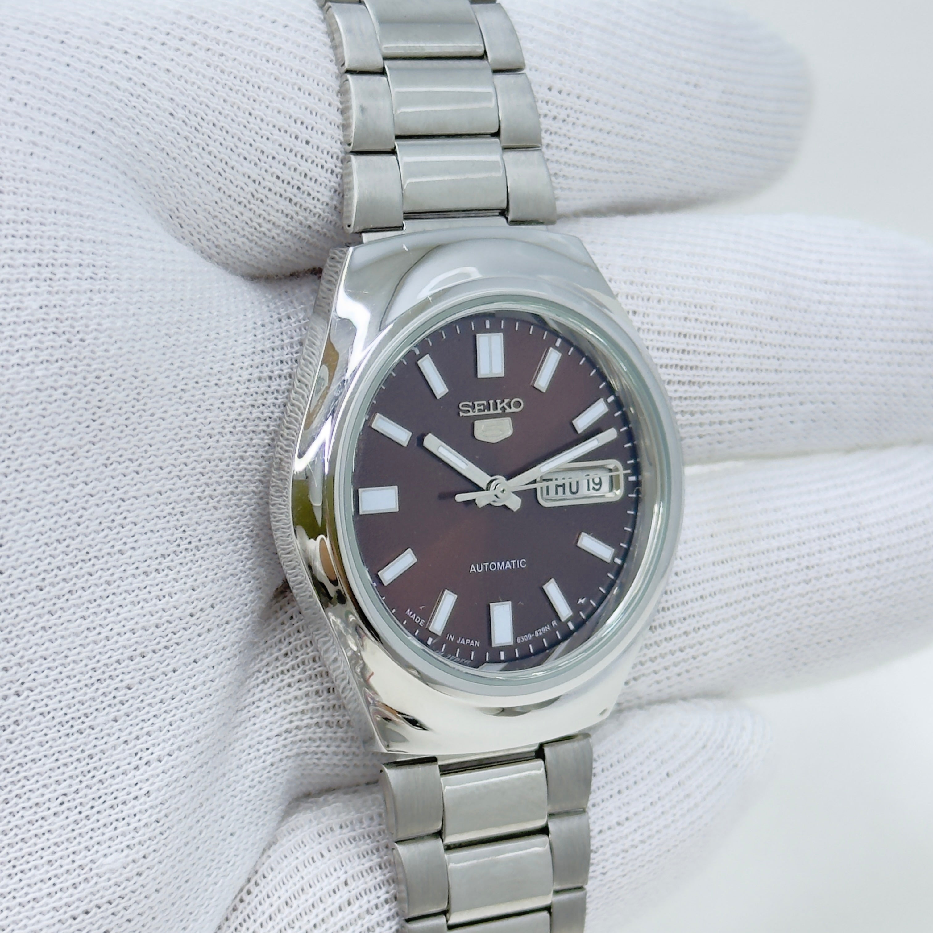 Seiko 5 - Custom Vintage Style Automatic Mens Watch 6309  Brown Sunburst Dial
