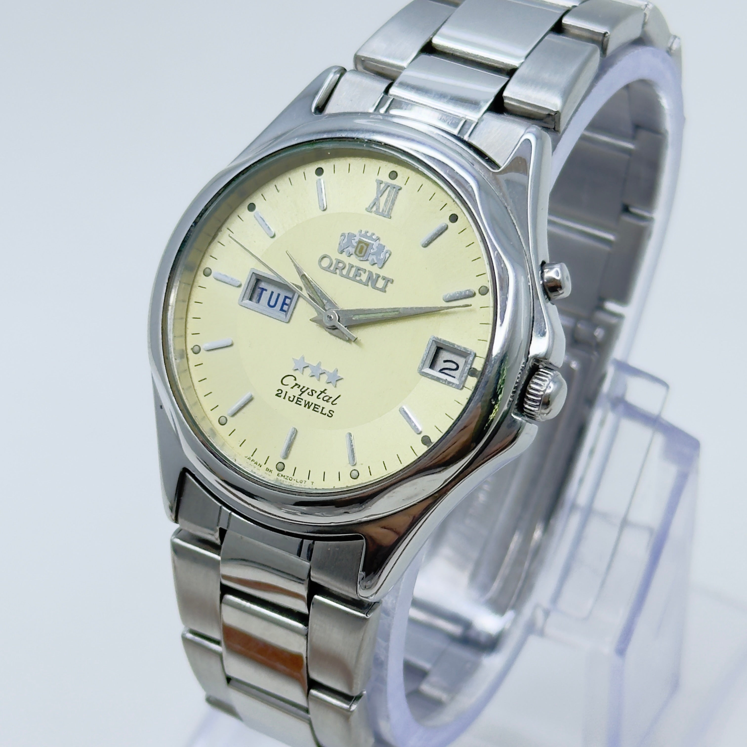 Vintage Watch Orient 3 Star Crystal Automatic Men's Wristwatch Japan