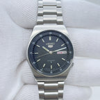 Seiko 5 Automatic Men's Watch Black Railway Time Dial 36mm Day-Date Japan