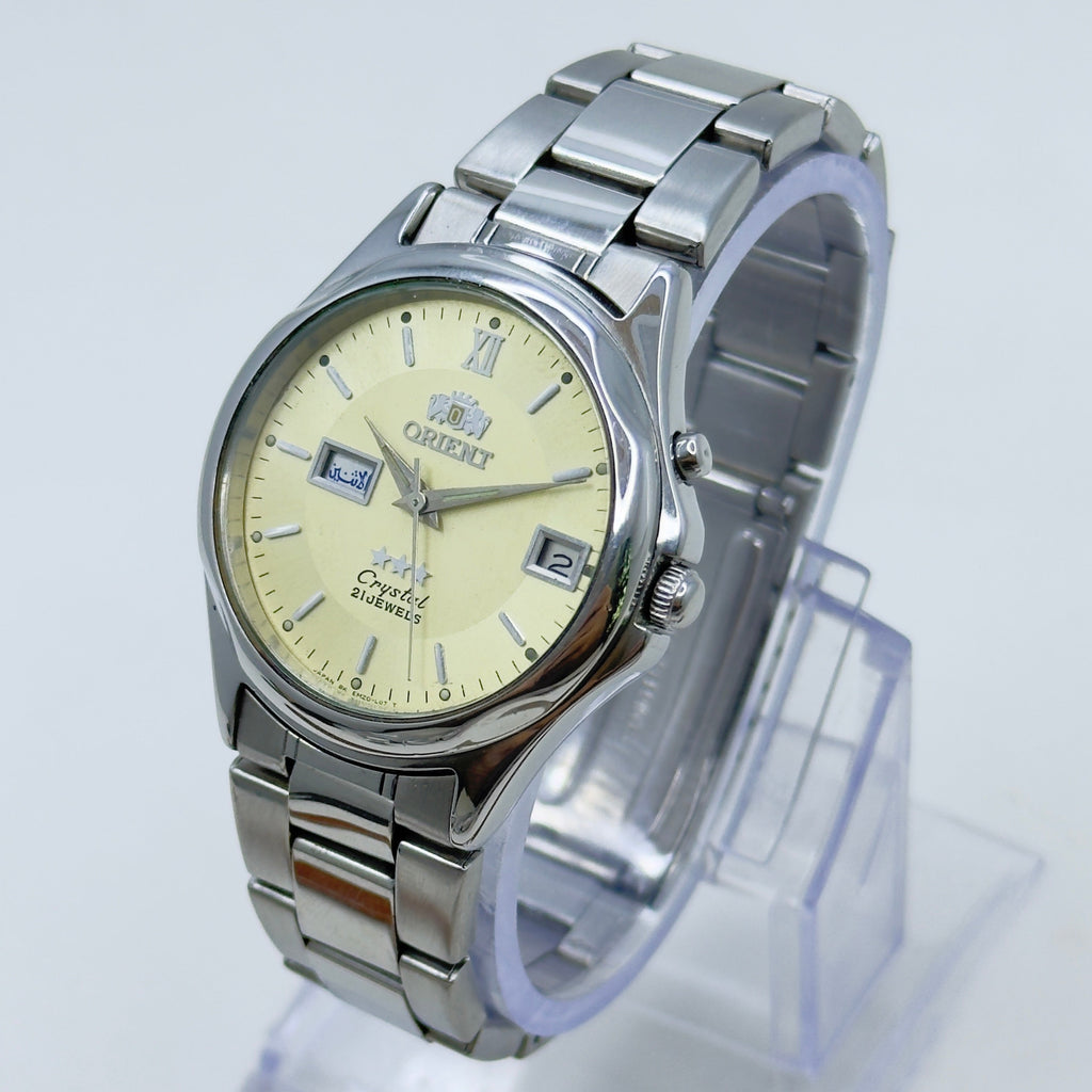 Vintage Watch Orient 3 Star Crystal Automatic Men's Wristwatch Japan