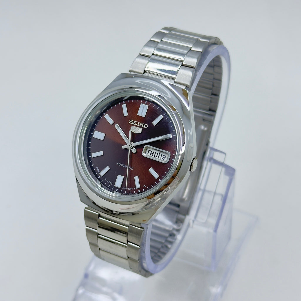 Seiko 5 - Custom Vintage Style Automatic Mens Watch 6309  Brown Sunburst Dial