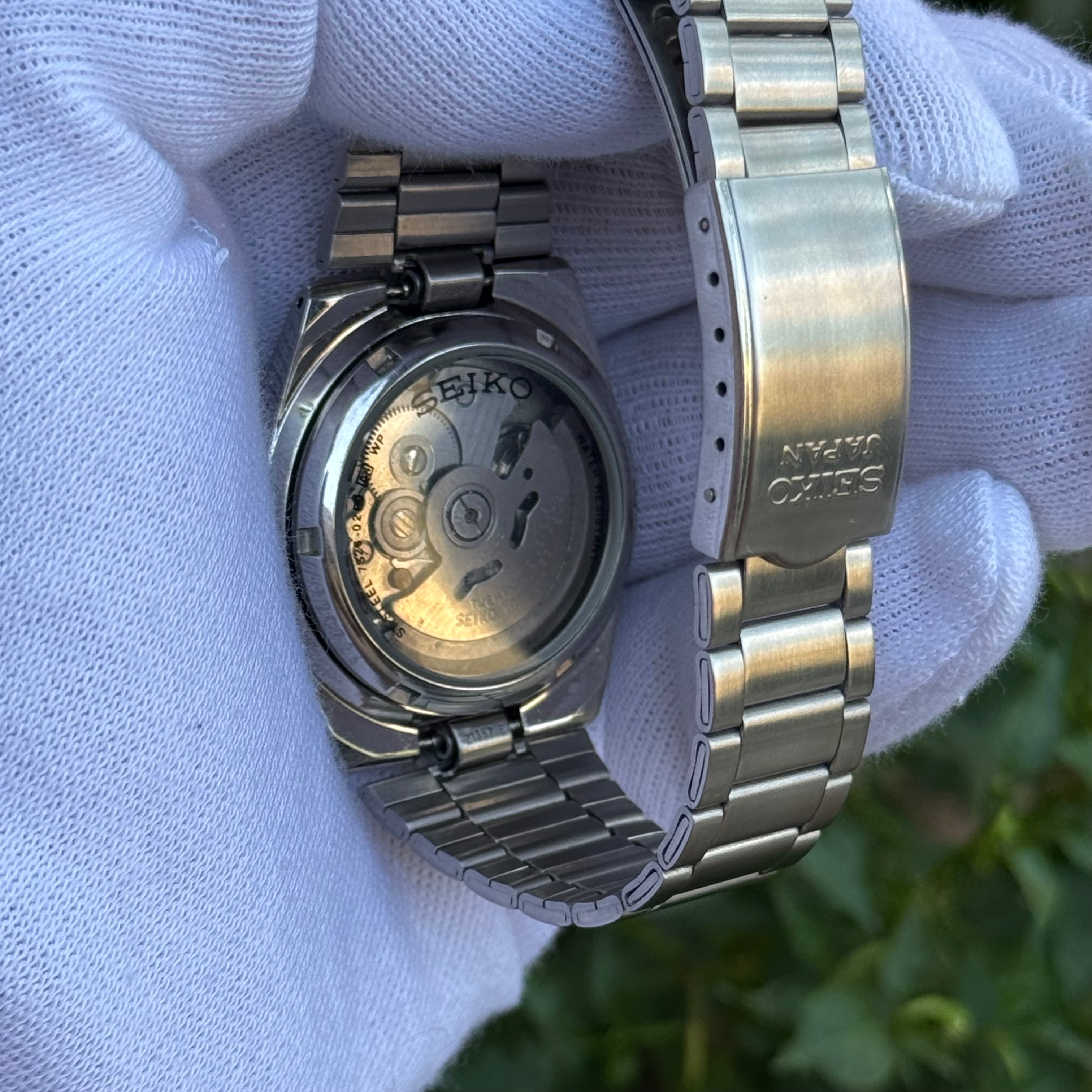 Seiko 5 -  Automatic Watch 21-J White Dial Vintage Style Mod