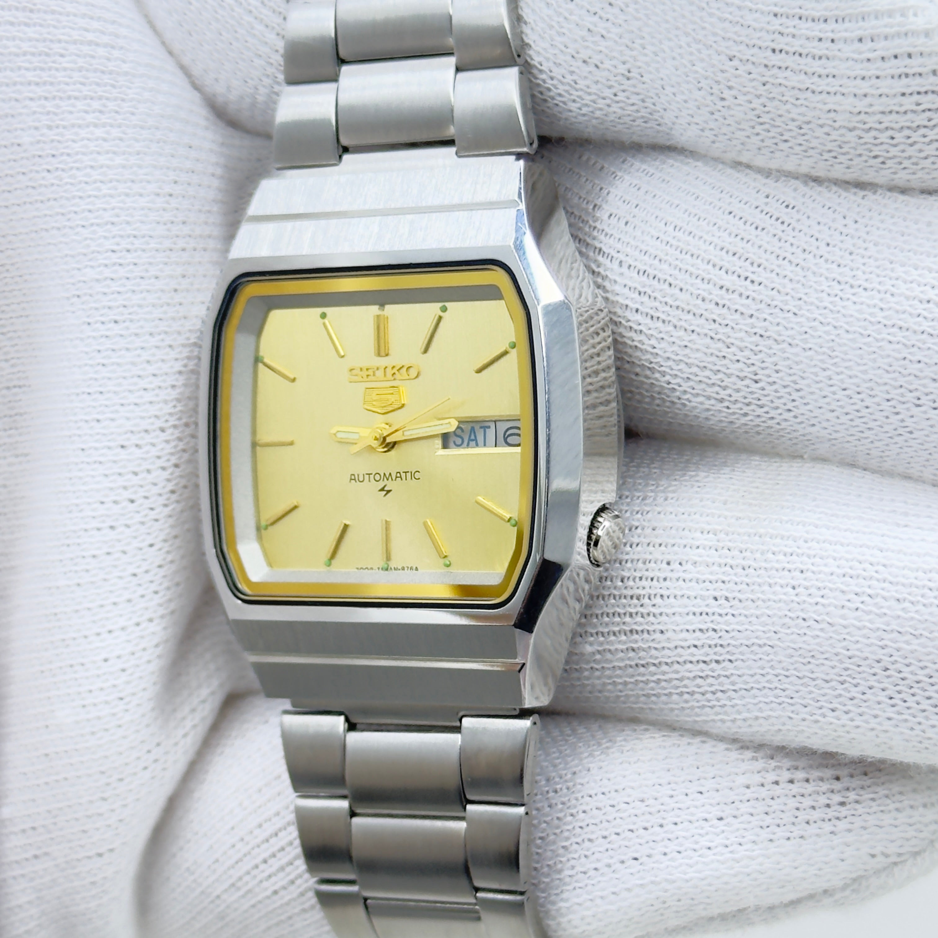Vintage Seiko 5 Square Automatic Wristwatch