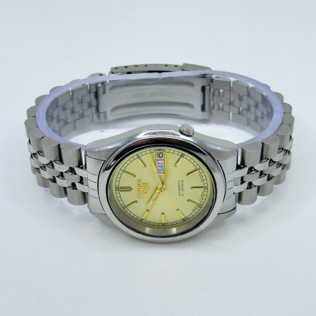 Seiko 5 - 7S26-00X0 Automatic Men's Watch Day Date Stainless Steel Japan Made