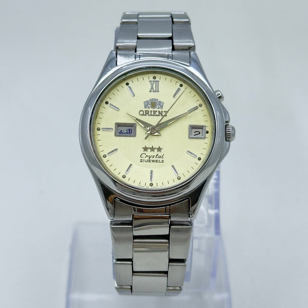Vintage Watch Orient 3 Star Crystal Automatic Men's Wristwatch Japan