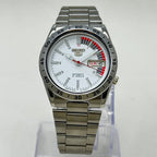 Seiko 5 -  Automatic Watch 21-J White Dial Vintage Style Mod
