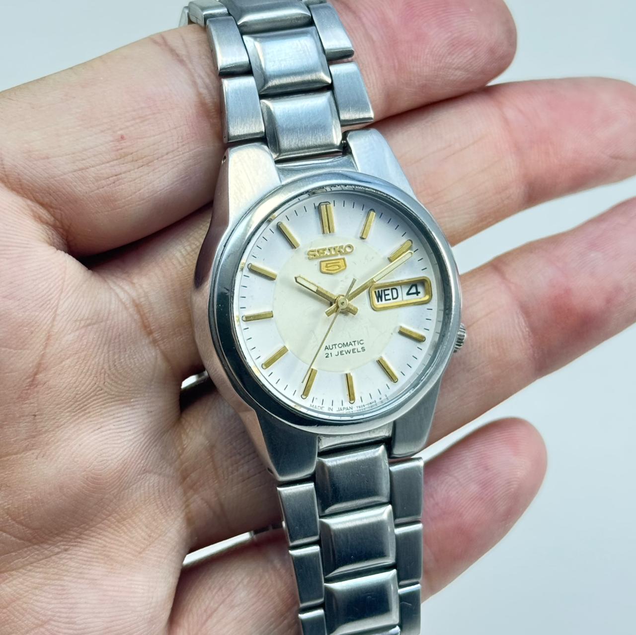 Seiko 5 - Automatic Men's Wristwatch Day Date Japan Made