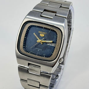 Vintage Seiko 5 Automatic Men's Watch TV Shape Japan Made