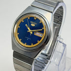 Vintage Seiko 5 - Automatic Blue Dial Day-Date Classic Men’s Watch Japan Made
