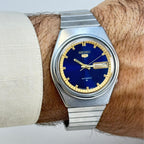 Vintage Seiko 5 - Automatic Blue Dial Day-Date Classic Men’s Watch Japan Made