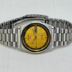 Vintage Seiko 5 Automatic Gold Dial Day-Date Japan Made