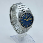 Seiko 5 - 6309-8170 Automatic Men's Watch 17 Blue Dial Japan Made Rare Vintage