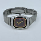 Vintage Seiko 5 Automatic Watch 23 Jewels Maroon Dial Day-Date Japan Made