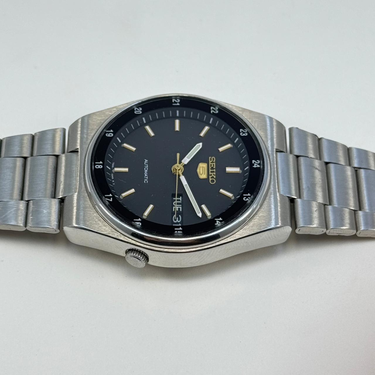 Seiko 5 - Automatic Black Dial 36mm Classic Men's Watch Vintage Japan
