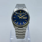 Seiko 5 - 6309-8170 Automatic Men's Watch 17 Blue Dial Japan Made Rare Vintage