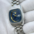 Seiko 5 - Automatic Men's Wristwatch Classic Blue Dial Vintage Japan made