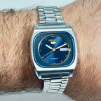 Seiko 5 - Automatic Men's Wristwatch Classic Blue Dial Vintage Japan made