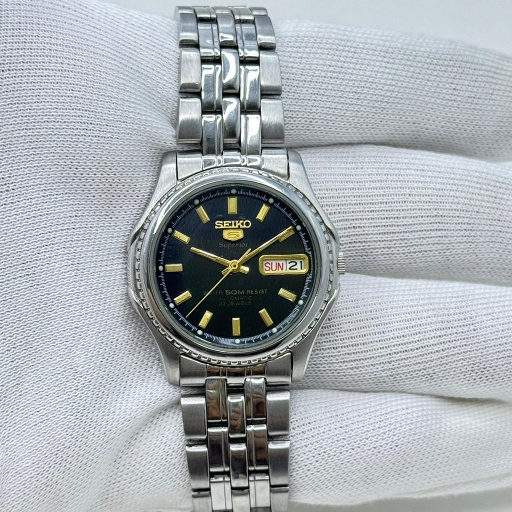 Seiko 5 Superior 7S36-0210 Automatic Men's Wristwatch Vintage Japanese