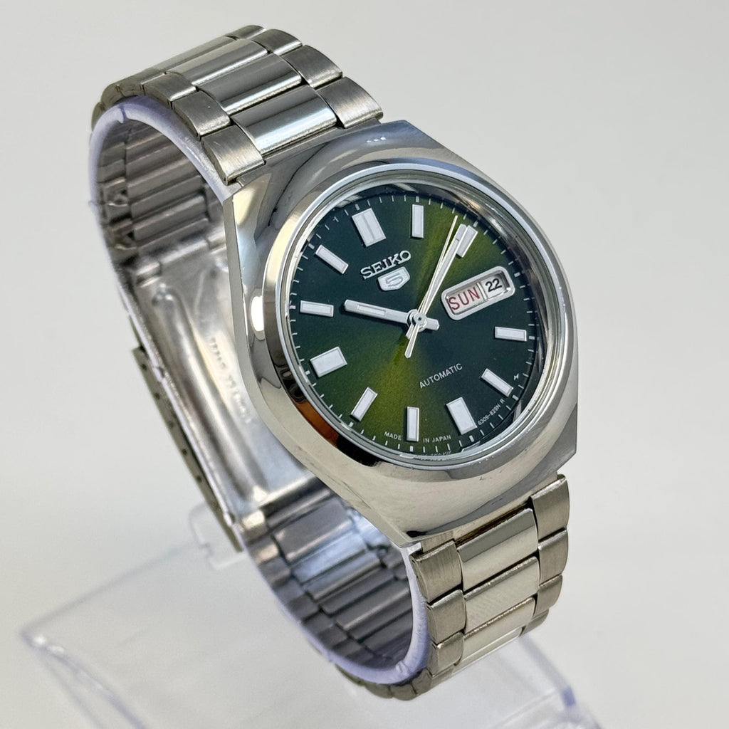 Seiko 5 - Custom Vintage Style Automatic Mens Watch 6309 Olive Green