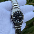 Seiko 5 Automatic – Black Dial Vintage Style Day-Date Men’s Watch