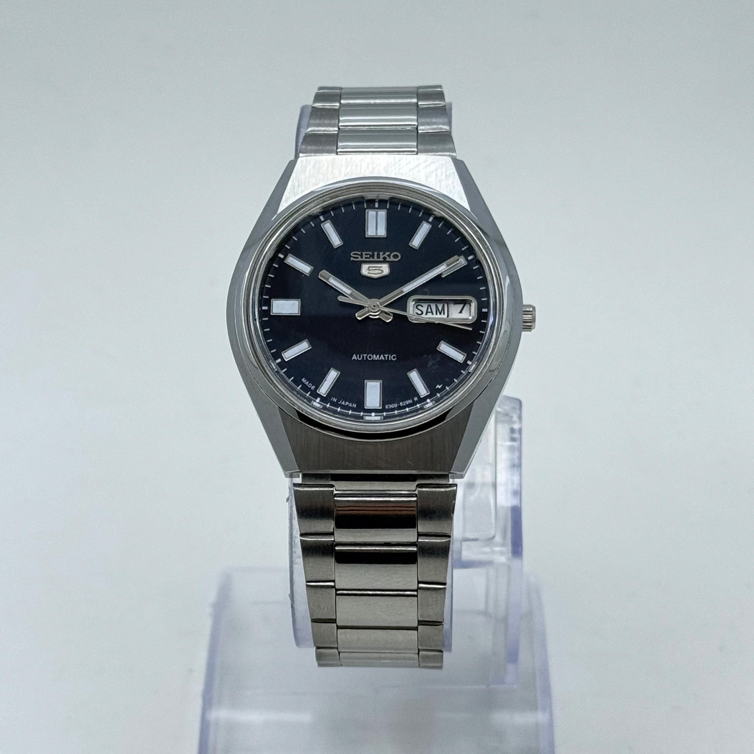 Seiko 5 Automatic – Black Dial Vintage Style Day-Date Men’s Watch